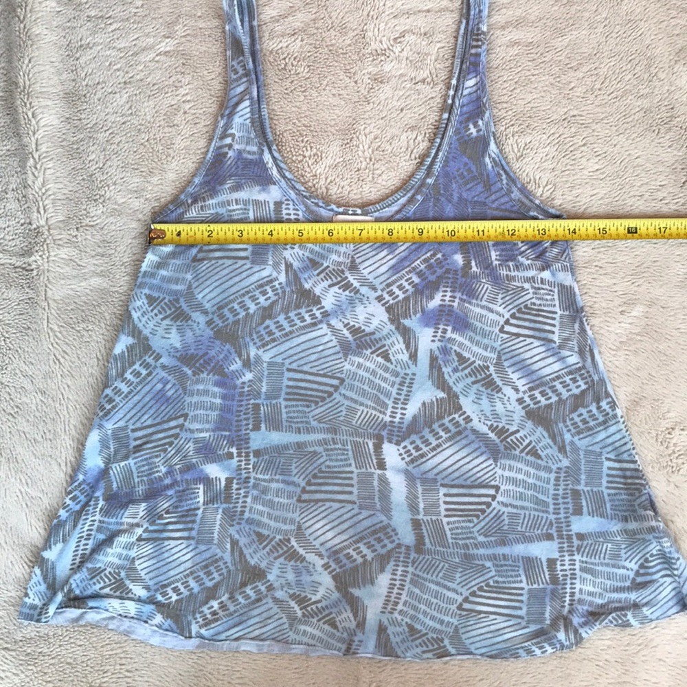 5/20!💎C&S Cropped Blue Patterned Tank Top - Picture 4 of 7
